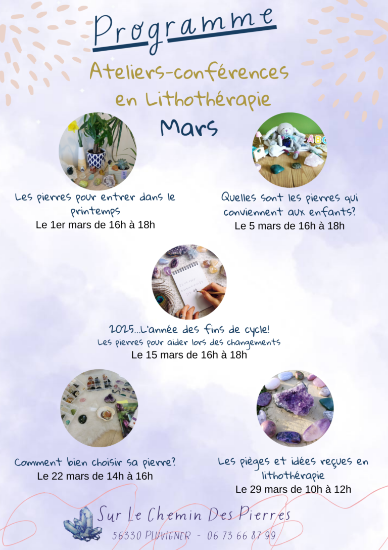 Découvrez le programme de mars et avril!