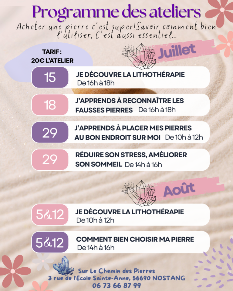 Le programme de l&rsquo;été!